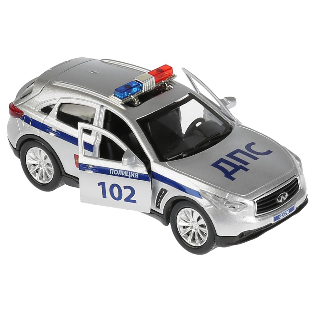 Машина металлическая Infiniti Qx70 Полиция, 12 см., открываются двери, инерционная  