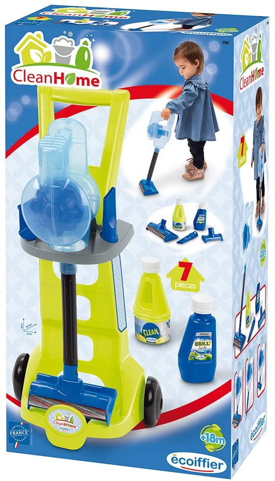 Детская тележка для уборки с пылесосом и аксессуарами  