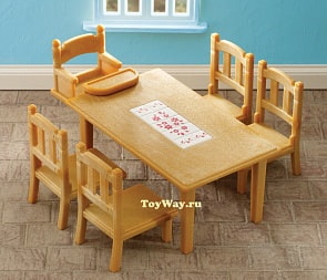 Sylvanian Families - Набор Обеденный стол с 5-ю стульями (Sylvanian Families, 4506st)