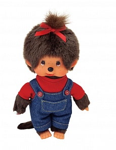 Девочка Мончичи в комбинезоне и красной футболке, 20 см (Monchhichi, 243570) Девочка Мончичи в комбинезоне и красной футболке, 20 см (Monchhichi, 243570)