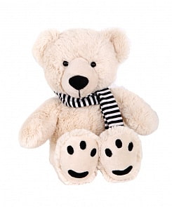 Мишка в полосатом шарфике, 20 см (Gulliver, 26-28418)