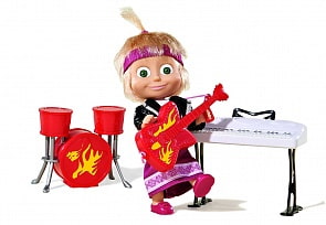 Маша в рок-наряде с гитарой, синтезатором и барабанами (Simba, 9301682)