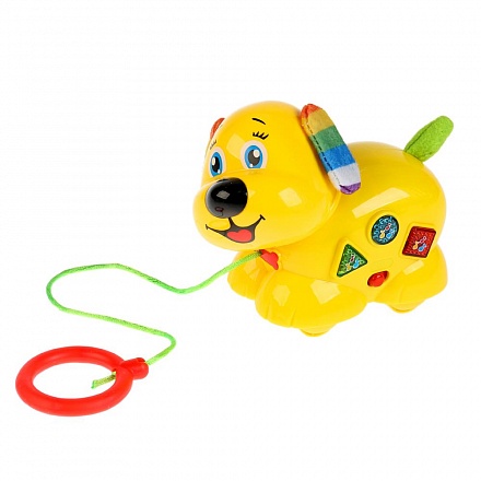 Обучающая игрушка собака-каталка Барто песни на стихи А. Барто, текстильные элементы 