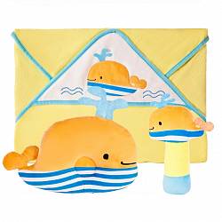 Подарочный набор Веселый кит: полотенце, погремушка и подушка (Жирафики, 939562) - миниатюра