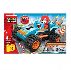 Конструктор Гоночный болид с инерцией 29 деталей (Город мастеров, 5759-KK)