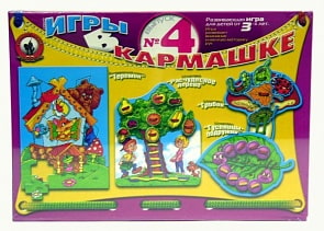 Игра развивающая. Игры в кармашке-4 "Теремок" (Русский Стиль, 03226н)
