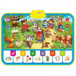 Коврик музыкальный - Топ-топ, топотушки, 70 х 50 см (Азбукварик, 28029-5)