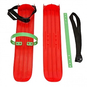 Мини-лыжи Тяни-толкай, большие с ремнями Р-2, красный (RT, 7597)