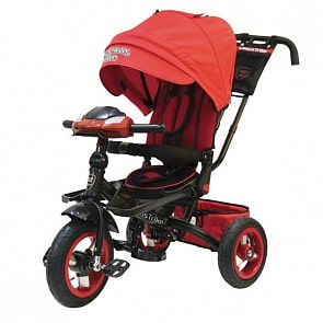Трехколесный велосипед - Lexus Trike, колеса 12" и 10", красно-черный, свет и звук (Lexus Trike, T400M2-N1210-RED+BLACKsim)