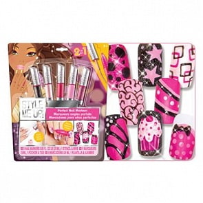 Набор для девочек Художественный маникюр 2-в-1, 5 цветов, розовая палитра (Style Me Up, 1632st)