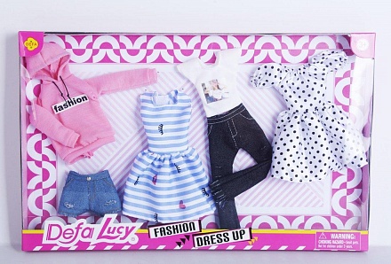 Одежда для кукол – Модница, 6 предметов 
