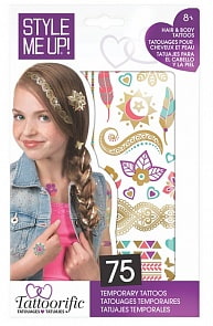 Набор тату для тела и волос - Металлик (Style Me Up, 1159st)