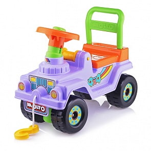 Каталка №3 - Джип 4 х 4, сиреневый (Полесье, 71804)