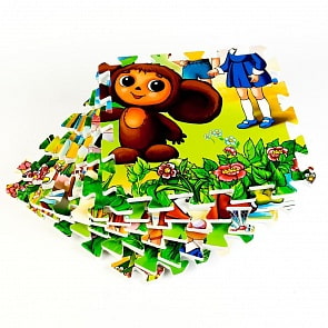 Коврик-пазл Союзмультфильм - Чебурашка, 8 сегментов (Играем вместе, FS-CHE)