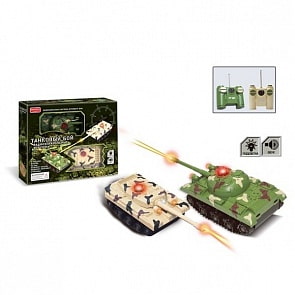 Набор из 2 радиоуправляемых танков, свет и звук, разные цвета (Zhorya, ZY243145) (ассортимент)