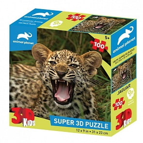 Пазл 3D Маленький ягуар, 100 деталей (Prime 3D, 13702-D-SBM) Пазл 3D Маленький ягуар, 100 деталей (Prime 3D, 13702-D-SBM)