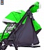 Санки-коляска Snow Galaxy - City-1-1 - Серый Зайка, цвет зеленый на больших надувных колесах, сумка, варежки  - миниатюра №8