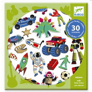 Набор наклеек - Ретро игрушки (Djeco, 09263)