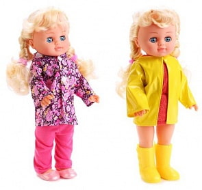 Интерактивная кукла Полина 35 см., поет песенку и читает стих, с кольцом и резиночками, 2 вида (Карапуз, POLI-20-A-RUsim)