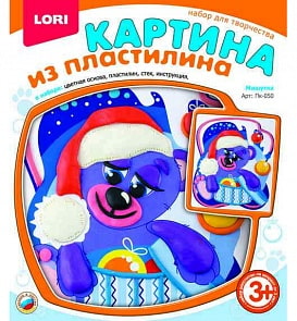 Картина из пластилина – Мишутка, со стеком (Лори, Пк-050)