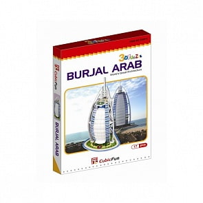 3D puzzles. Пазлы объёмные. Отель Бурж эль Араб (ОАЭ) (мини серия) (CubicFun, S3007)