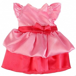 Розовое платье с бантом для кукол ТМ Карапуз 40-42 см (Карапуз, OTF-1905D-RU)