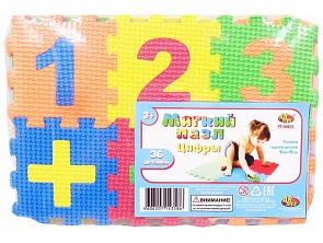 Мягкий коврик-пазл Изучаем цифры,30 деталей (ABtoys, PT-00825)