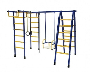 ДСКМ с металлическими качелями – Лидер Д1-01, сине/желтый (Лидер, Д1-01)