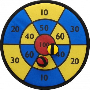 Дартс на липучке, в комплекте 2 мячика (Rinzo/Abtoys, S-00040)