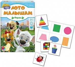 Лото малышам. Форма - Белка и Стрелка озорная семейка (Радуга, С-1031)