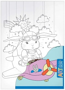 Основа для творчества, средняя – Зайка-летчик (Айрис-пресс, 25887АП)