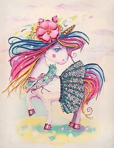 Мозаика из пайеток на холсте - Единорожка (Волшебная мастерская, МХ-331)