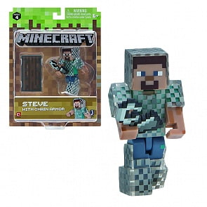 Фигурка из серии Minecraft - Steve in Chain Armor, 8 см. (Jazwares, TM16493)