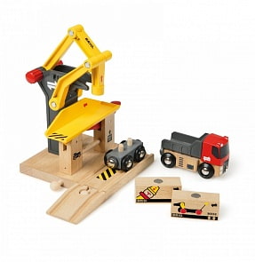 Грузоподъемный пункт с машинками и грузами, на магнитах, 6 элементов (Brio, 33280)