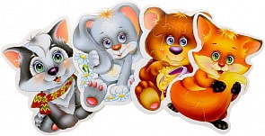 Мягкие пазлы Baby puzzle - Лесные жители (Vladi Toys, VT1106-09)