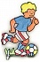 Забавный витраж Футболисты: набор красок по стеклу с трафаретом  - миниатюра №2
