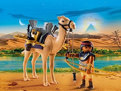 Игровой набор из серии Римляне и Египтяне: Египетский воин с верблюдом (Playmobil, 5389pm) - миниатюра