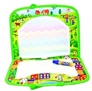 Коврик для рисования водным маркером AquaArt с ручками, цвет - зеленый (1Toy, Т59403)