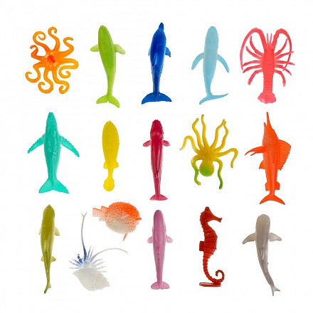 Фигурки из пластизоля Морские обитатели 5 см, 16 видов  