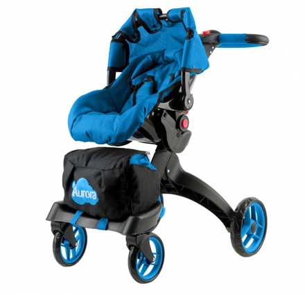 Многофункциональная прогулочная коляска-трансформер для кукол 12 в 1 Buggy Boom Aurora 9005, синяя 