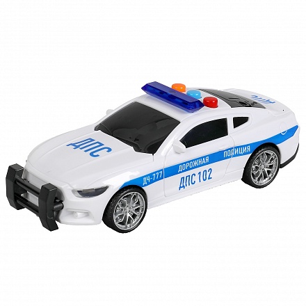 Машина Спорткар Полиция 16,5 см свет-звук инерционная пластиковая 