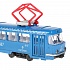 Трамвай 18 см, открываются двери, инерционный механизм, свет и звук  - миниатюра №4