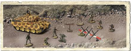 Диорама – немецкий танк Пантера 1944 года с набором солдат, 1:72 