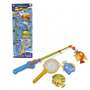 Набор Магнитная рыбалка - Пингвиненок Пороро, удочка, сачок, 3 рыбки (1Toy, Т59708)