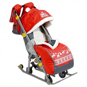 Санки-коляска на больших колесах - Kelkka Arctic, красный (RT, 6203RT)