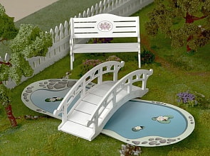 Набор из коллекции – Прованс - Скамейка, мостик, пруд (ЯиГрушка, 59643)