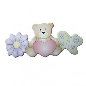 Декоративная накладка Лель - Мишка с бабочкой и ромашкой 011 (Лель, 00-0013095 стандарт)