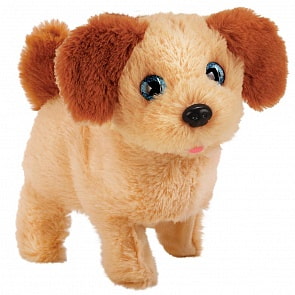 Интерактивный щенок Тимка 16 см. на батарейках, со светящейся косточкой (My Friends, JX-2448)