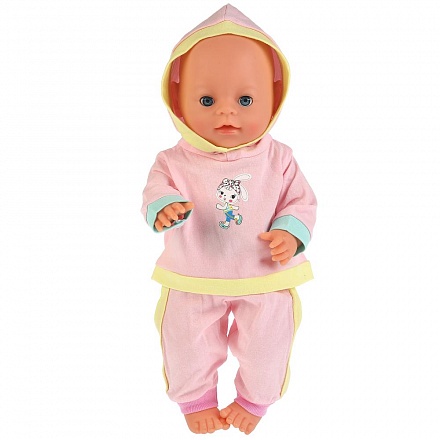 Одежда для кукол размером 40-42 см. – Розовый спортивный костюм 