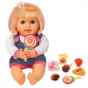 Кукла, 40 см., 34 функции, говорит, знает стихи, с аксессуарами (Карапуз, 16001-RUsim)